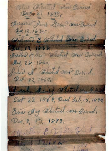 1885 Whetsel List